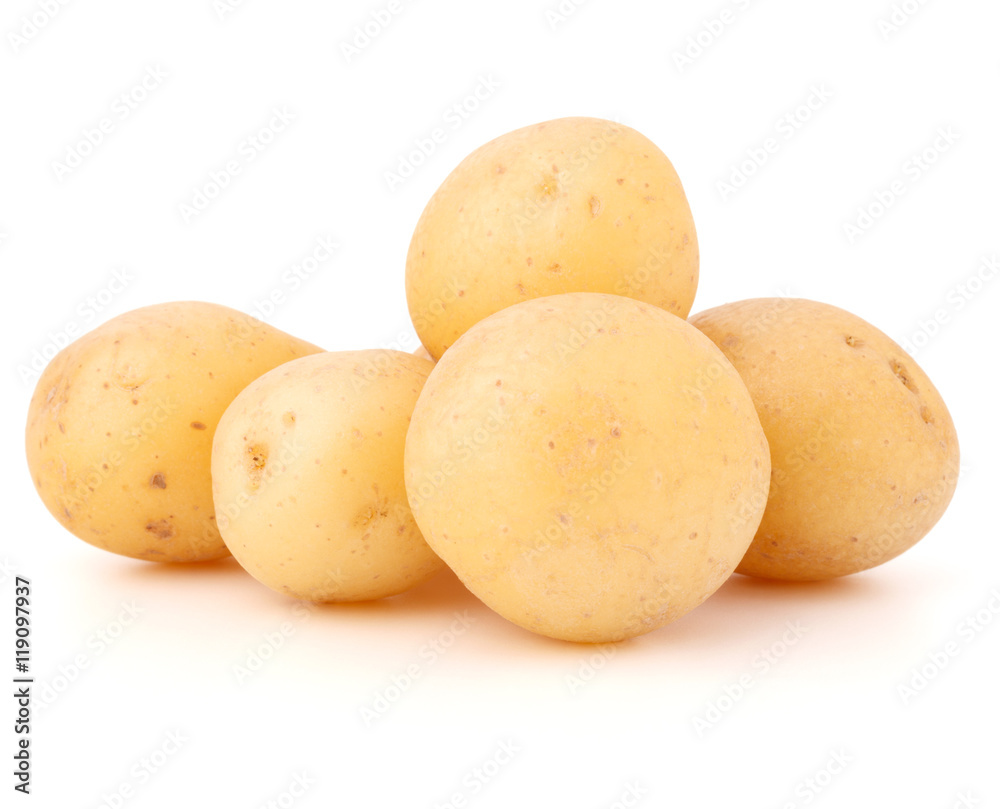 new potato tuber isolated on white background cutout