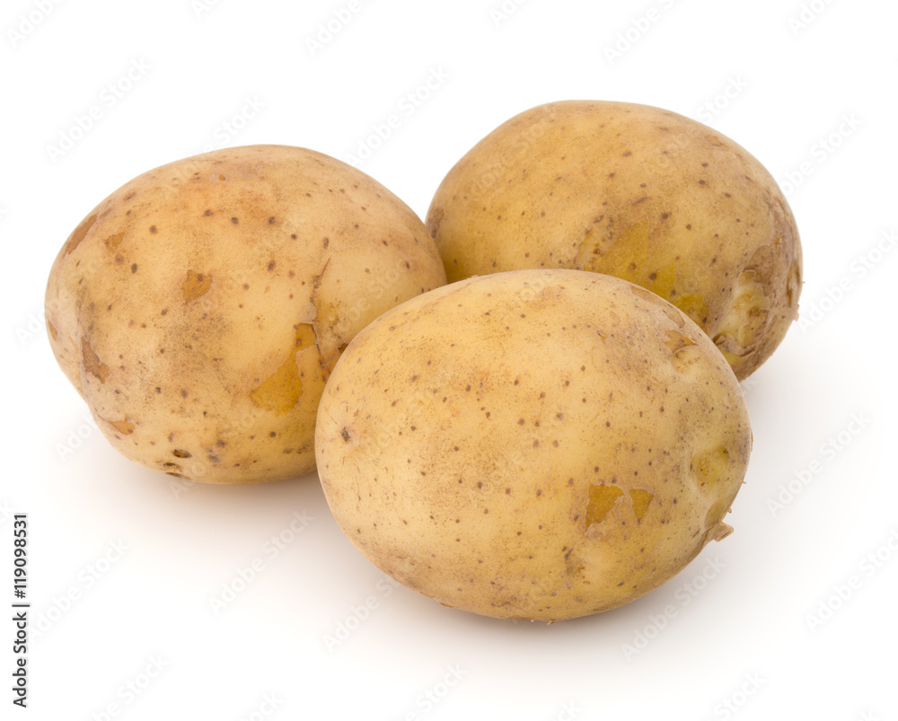 new potato tuber isolated on white background cutout new potato tuber isolated on white background cutout