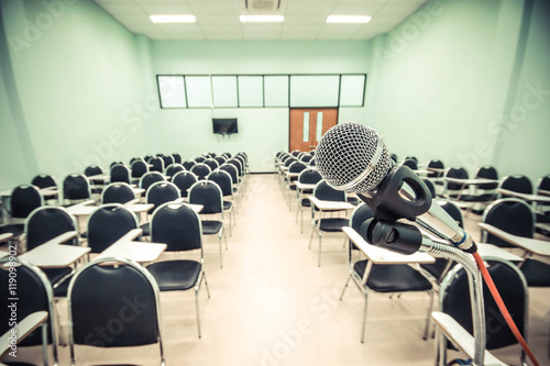 Microphone in a lecture room