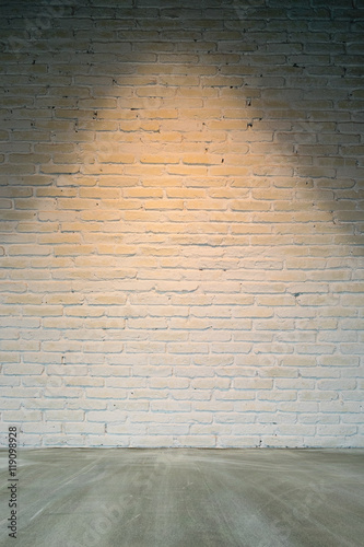 Light over the white wall background.