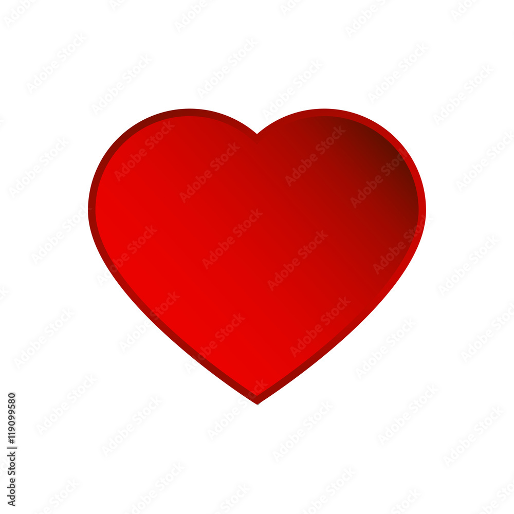 Red vector love heart, valentine holiday cards background, art