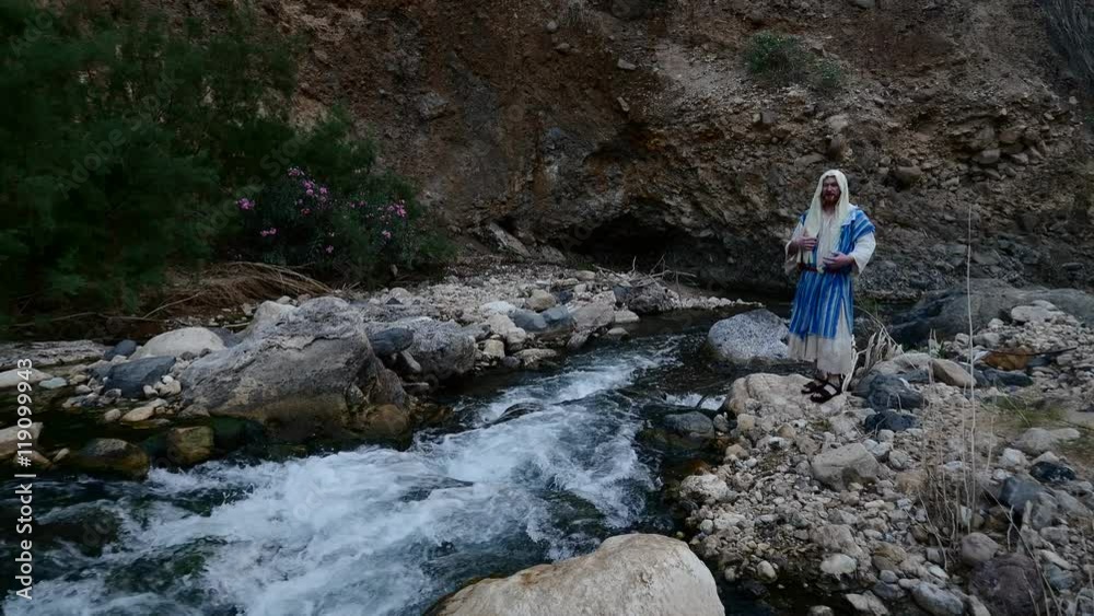 Jew Jumping on a Rock in the River. Jew Jumping on a Rock in the River.