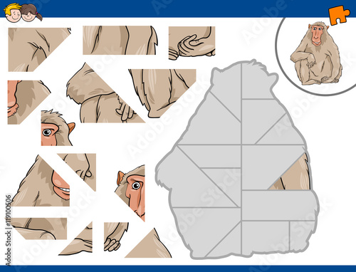 jigsaw puzzle with macaque
