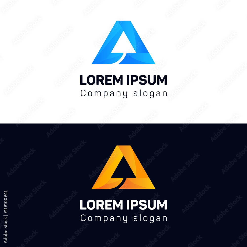 Abstract sign arrow symbol company logo vector design