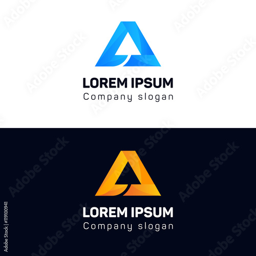Abstract sign arrow symbol company logo vector design