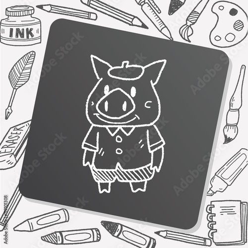 three little pigs doodle