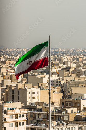 Tehran skyline of the city