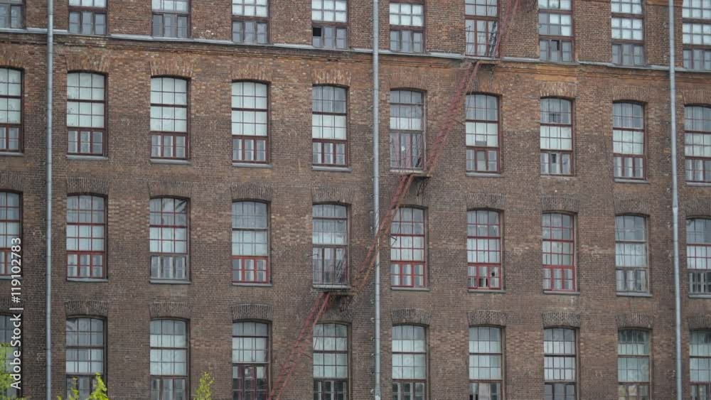 The view from the outside of the Kreenholm building it is an old textile manufacturing factory in Estonia The view from the outside of the Kreenholm building it is an old textile manufacturing factory in Estonia