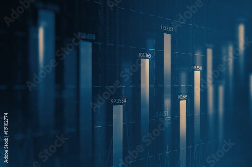 Financial data on a monitor photo