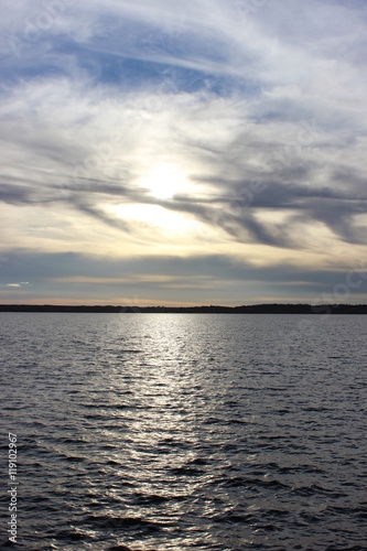 Fototapeta Naklejka Na Ścianę i Meble -  Sunset on Last Mountain Lake in Saskatchewan