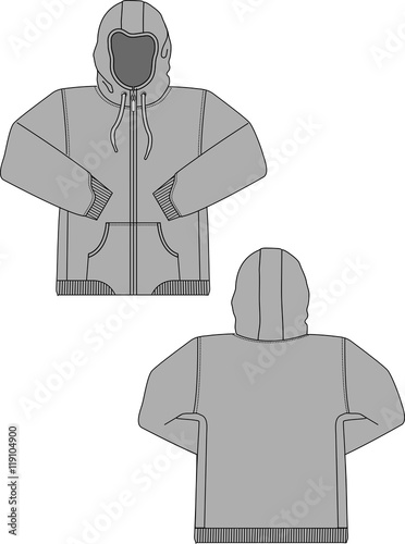 Illustration of hoodie (sweatshirt)