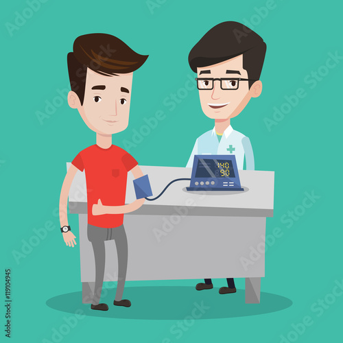 Blood pressure measurement vector illustration.