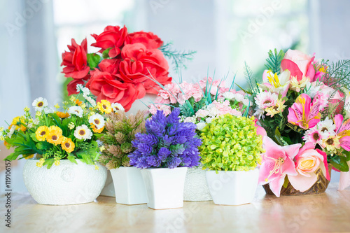 Bilde på lerret Colorful decoration artificial flower