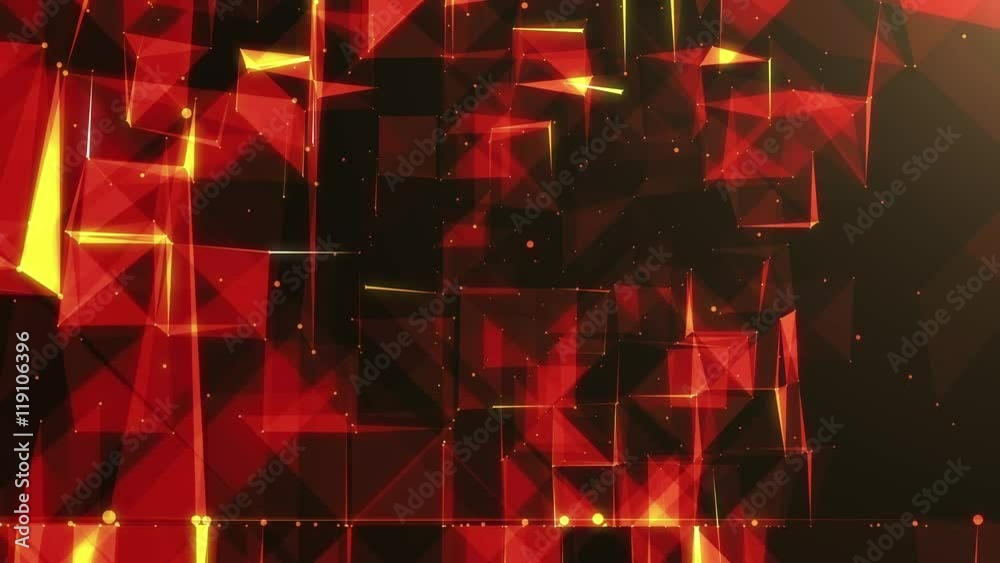 Abstract geometry background. Animated triangle shapes wallpaper.
