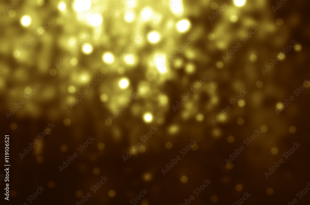 abstract golden Xmas background with snowflakes