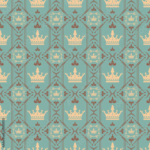 Modern wallpaper, background pattern. Seamless texture, repeating. Vintage design. Vector