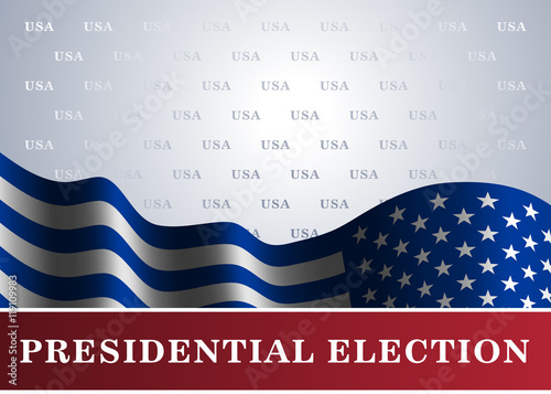 American flag, for Presidential Election, vote, 4th July, Independence Day celebration. Patriotic background. National design. Symbol the United State of America. Vector illustration