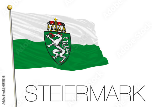 Styria flag, land of Austria, Europe