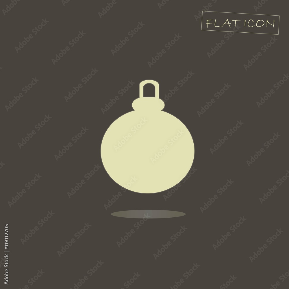 Light new year's eve ball icon on black, vector illustration Light new year's eve ball icon on black, vector illustration