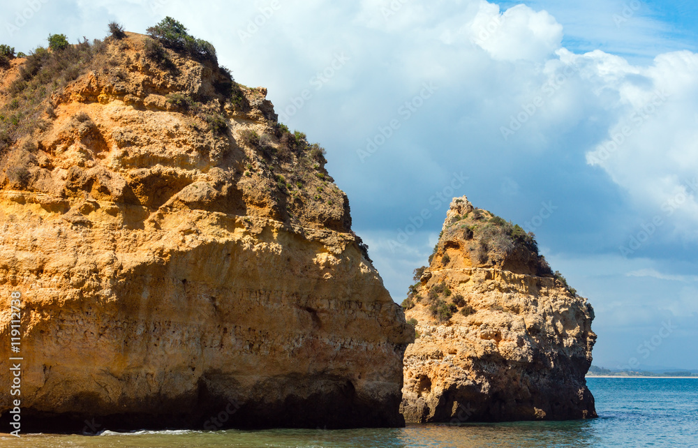 Atlantic rocky coast (Ponta da Piedade, Lagos, Algarve, Portugal Atlantic rocky coast (Ponta da Piedade, Lagos, Algarve, Portugal