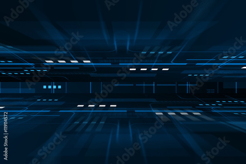 Dark blue technology motion background