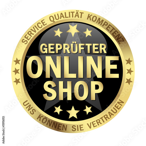 Button Geprüfter Online Shop