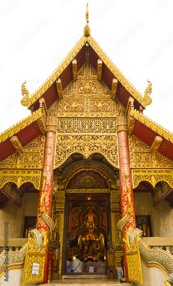Wat Klang Wiang( Thai temple ) in Chiang Rai.Thailand.
