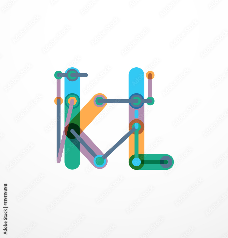 Abstract line design letter logo Abstract line design letter logo