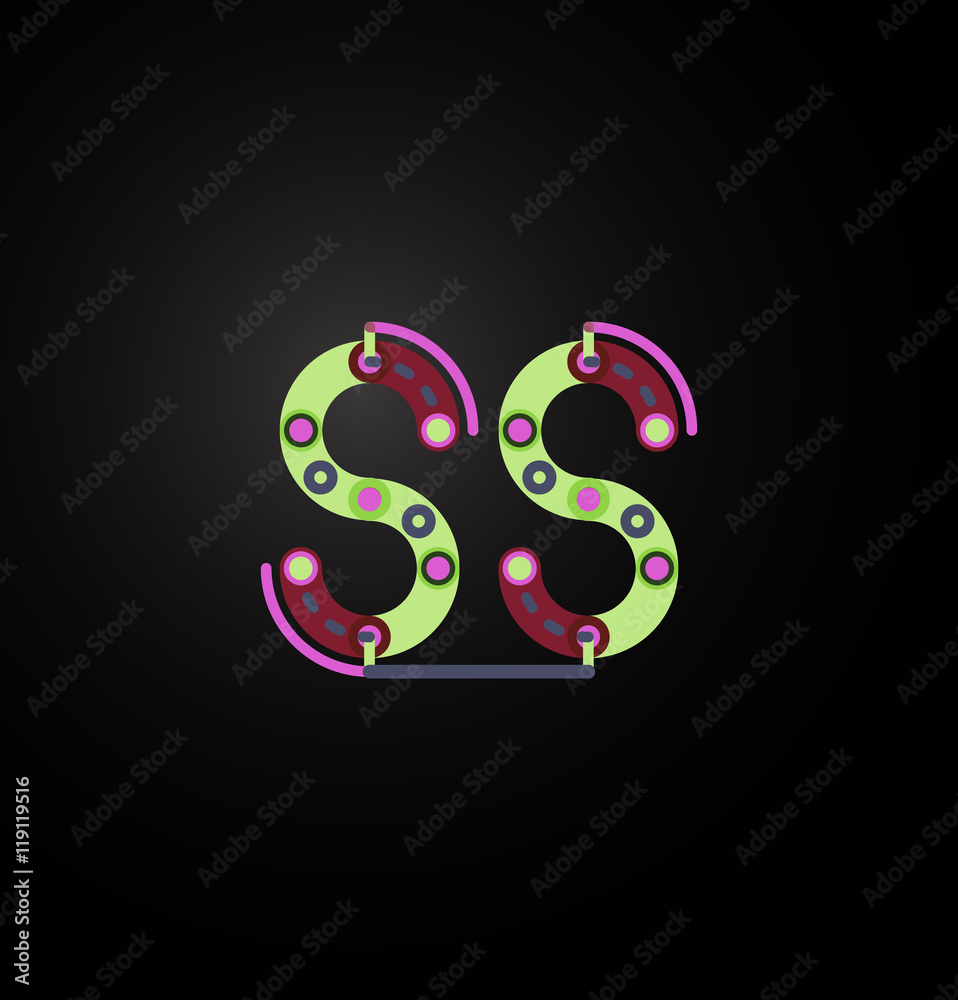 Obraz premium Linear business logo letter