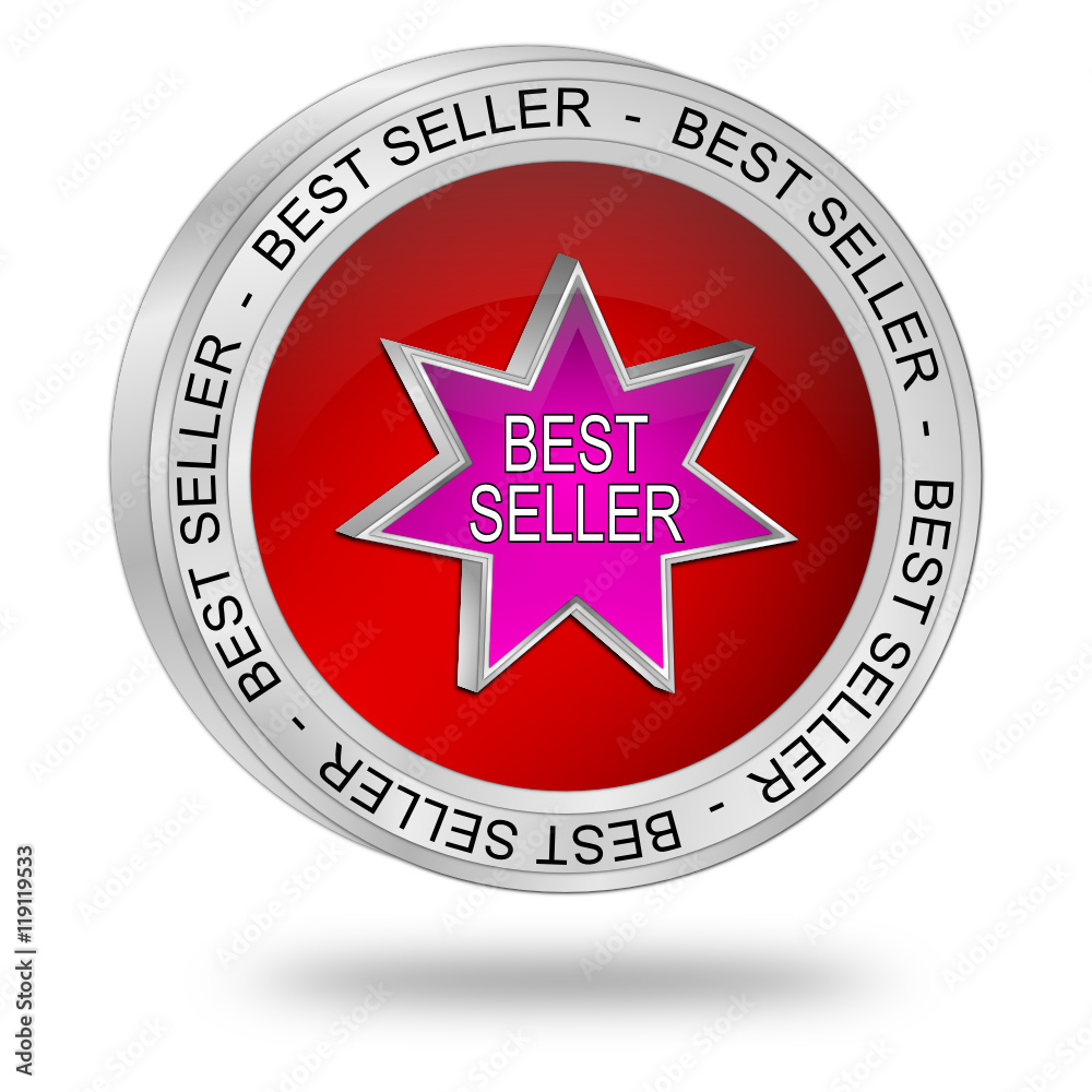Bestseller button - 3D illustration Bestseller button - 3D illustration