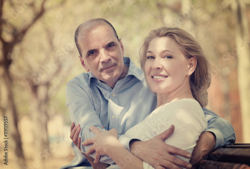 Portrait of mature happy family