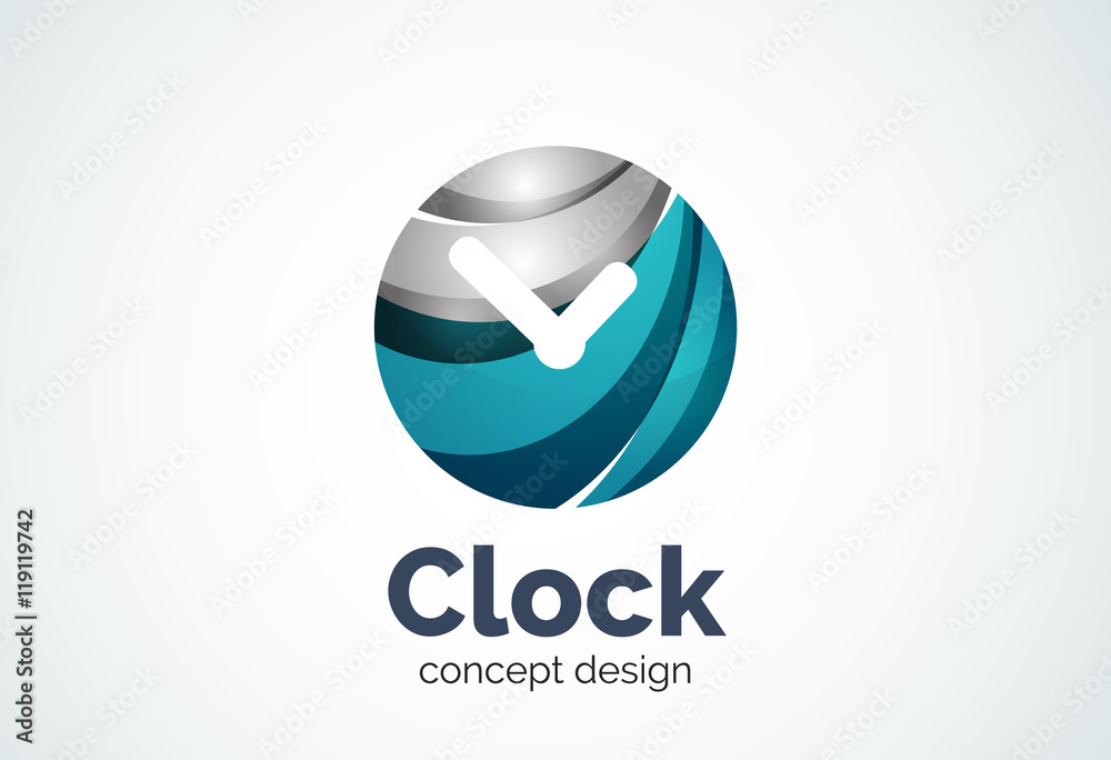 Clock logo template, time management business concept Clock logo template, time management business concept