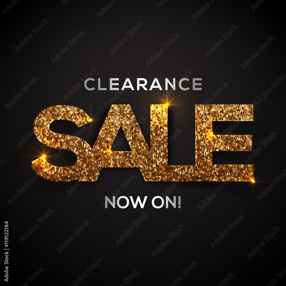 Clearance Sale Poster, Banner or Flyer. Stock Vector