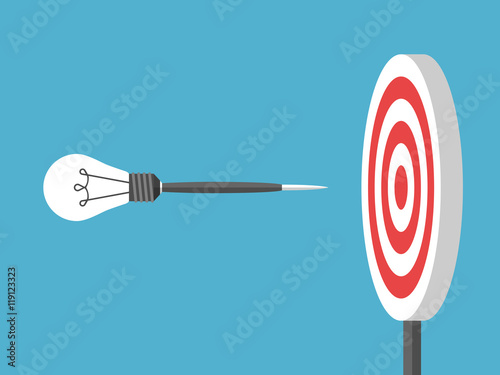 Lightbulb dart and target