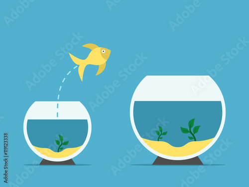 Fish changing aquarium