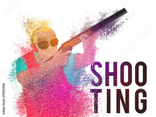 Shooting Player for Sports concept.