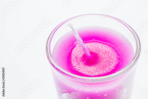 aromatherapy colorful candle in glass