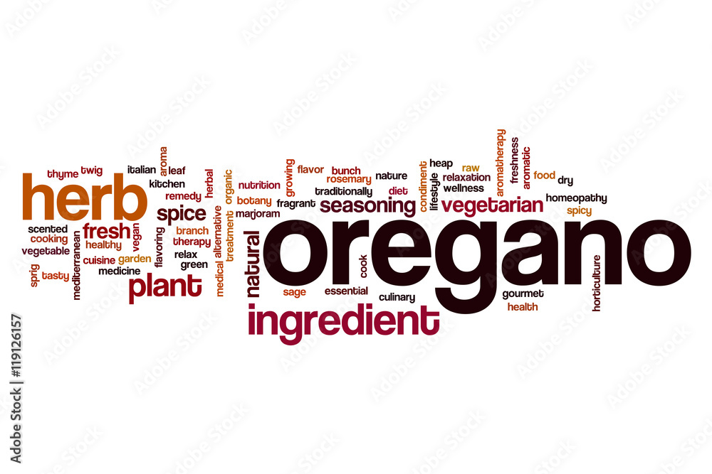 Oregano word cloud Stock Illustration Adobe Stock