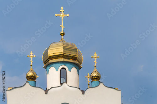 Roof and tower of an orthodox church photo