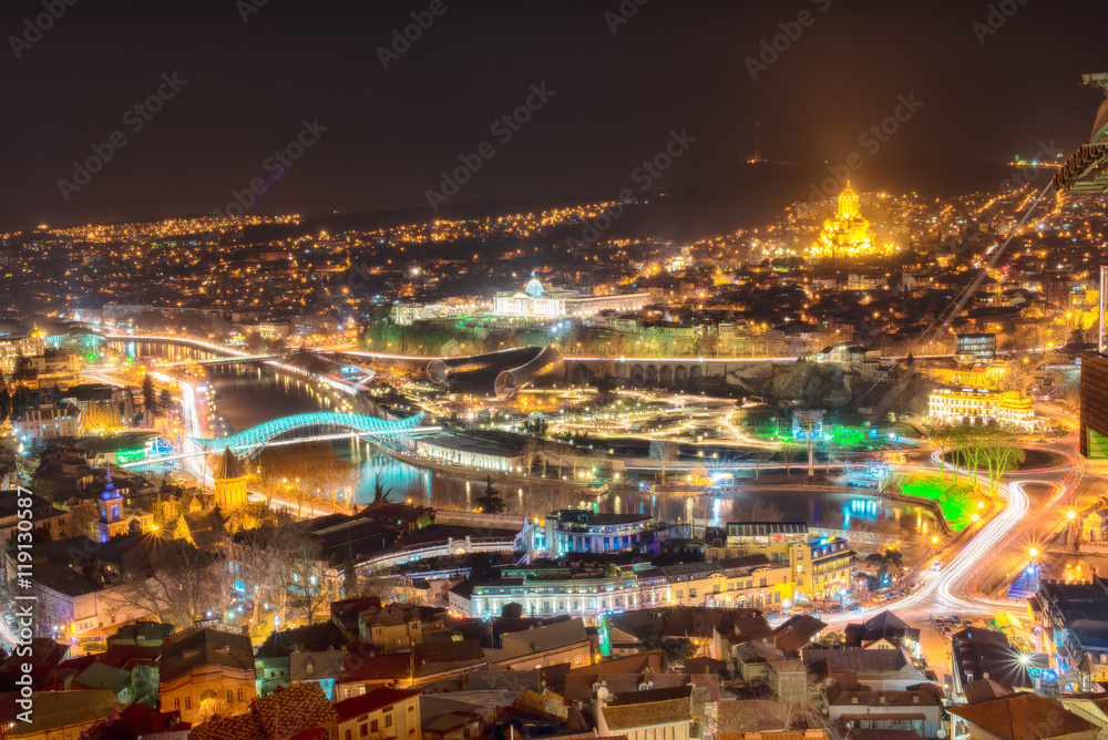  Georgian  Tbilisi at night