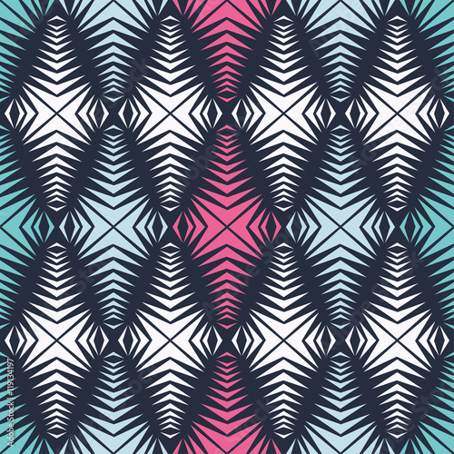 Seamless vector background with abstract geometric pattern. Print. Repeating background. Cloth design  wallpaper.