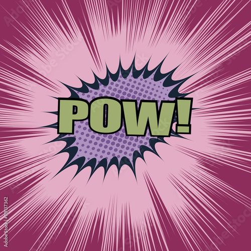 Pow comic cartoon wording