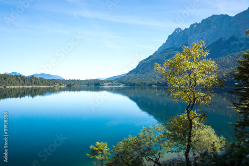 Fototapeta Naklejka Na Ścianę i Meble -  Panorama View on Lake Eib / Bavaria