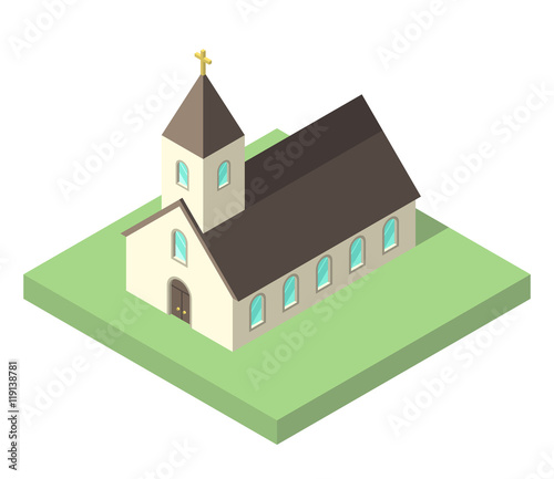 Beautiful small isometric church