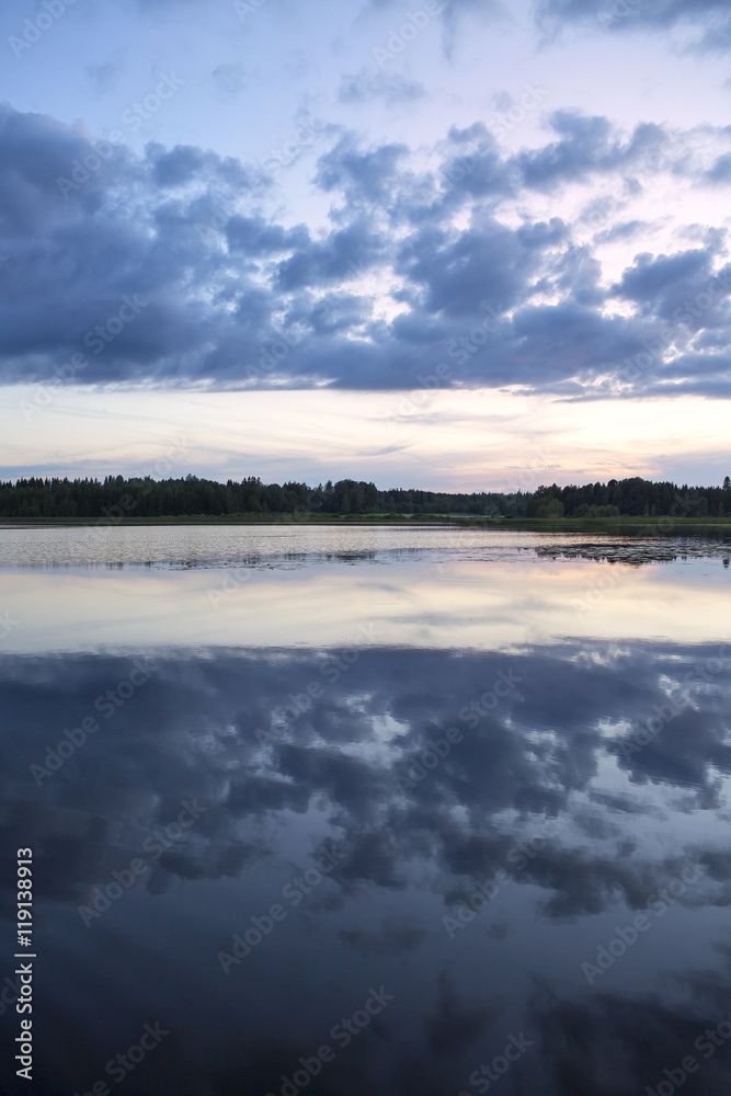 Silent moment. An image of landscape during sunset in Finland. Enjoy the silence.