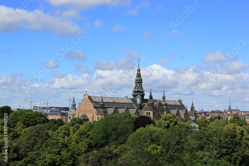 Blick über die Altstadt von Stockholm mit dem Nordischen Museum (Schweden)
