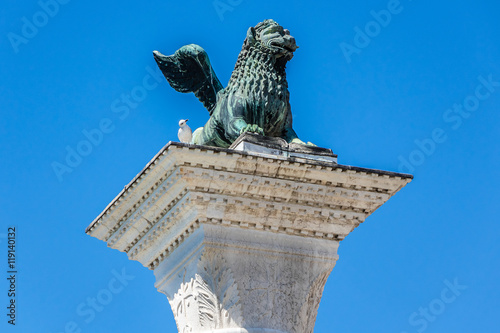 Bronze Saint Marks Winged Lion - Venetian Symbol. Venice, Italy