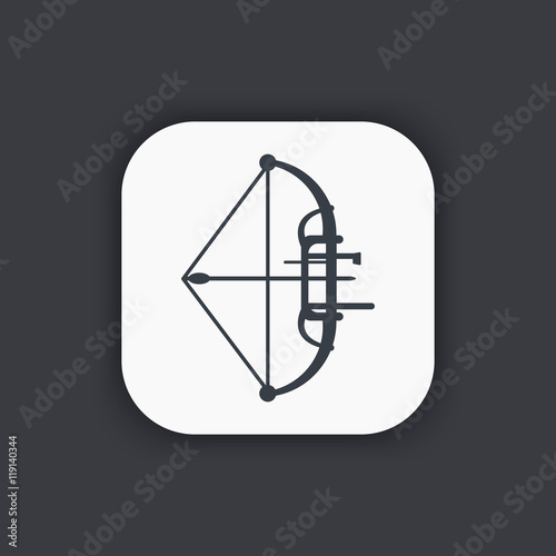 compound bow icon, archery