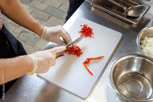 culinary workshop. paella cooking
