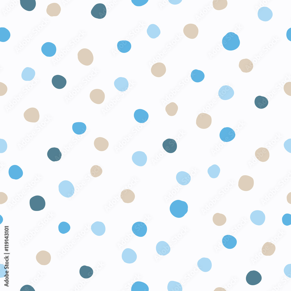 Seamless vector decorative background with polka dots. Print. Cloth design, wallpaper.